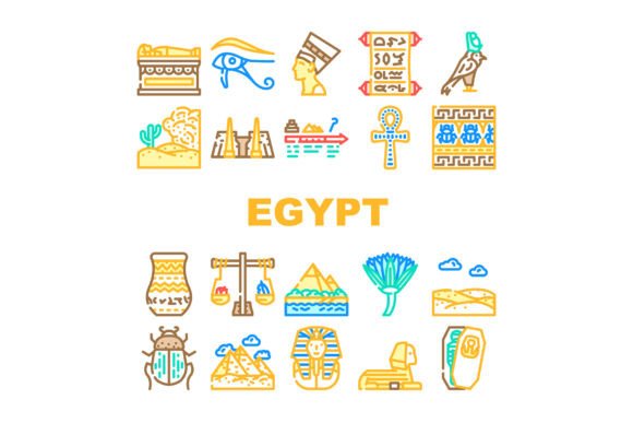 Download Egypt Civilization Landscape Icons Set - Civilization Collection