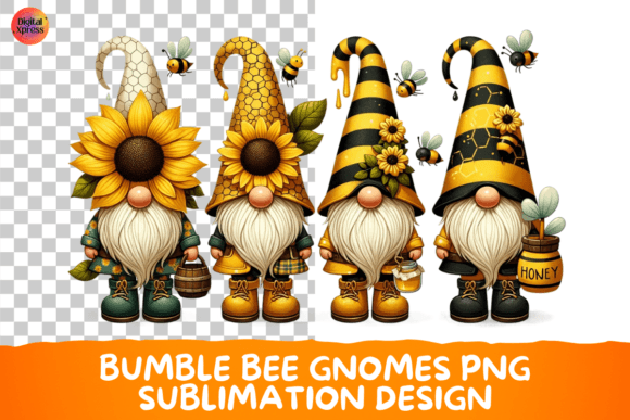 Download Bumble Bee Gnomes Png Sublimation Design - Design Collection