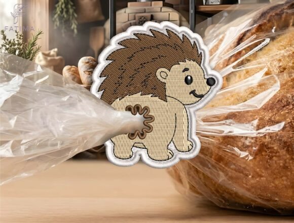 Download Cute Hedgehog Bag Tie Embroidery Design - Design Collection