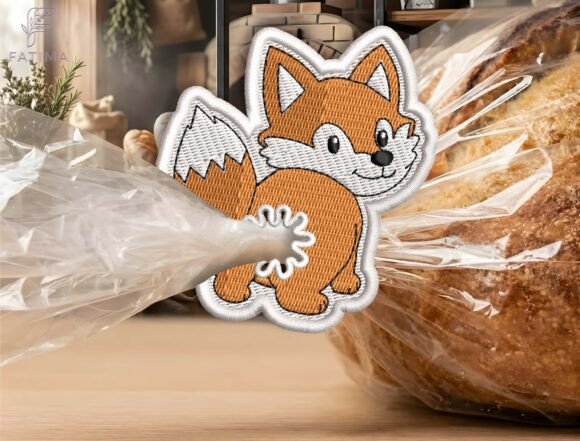 Download Cute Fox Bag Tie Embroidery Design - Design Collection
