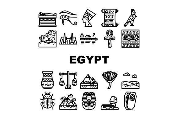 Download Egypt Civilization Landscape Icons Set - Civilization Collection