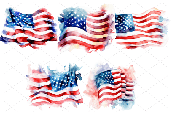 Download 5 USA Flag,4th of July Printable Bundle - Usa Collection