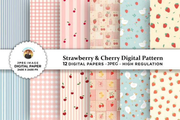 Download Floral &amp; Gingham Digital Patterns - Digital pattern Collection