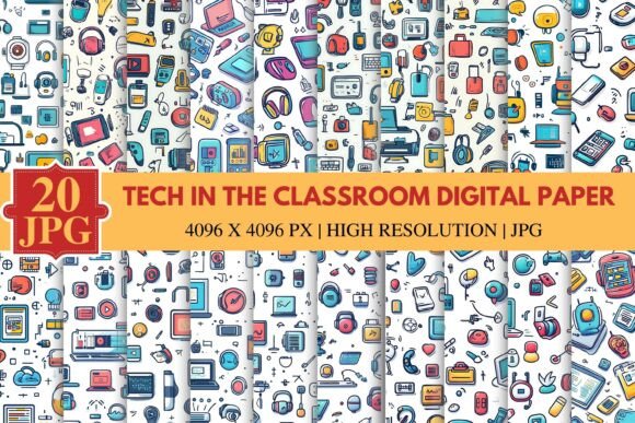 Download Tech in the Classroom Digital Paper - Classroom digital paper Collection