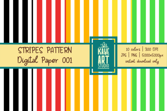 Download Rainbow Stripes Digital Patterns - Digital pattern Collection