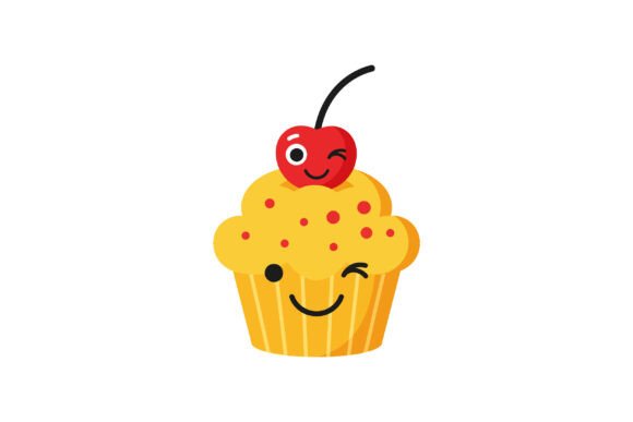 Download Cheerful Cupcake with a Cherry on Top, S - Premium Resources