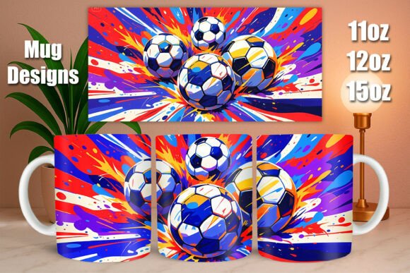 Download Soccer Ball Action Background Mug Design - Design Collection