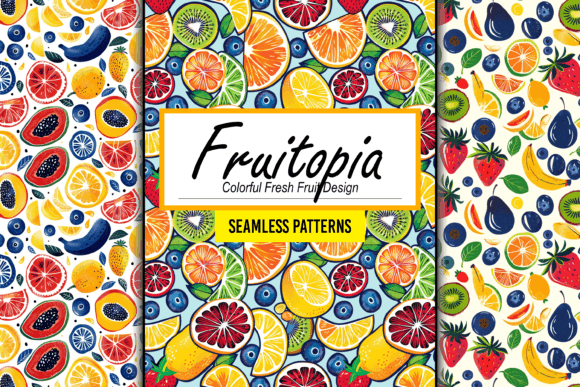 Download Colorful Fresh Fruit Pattern Design Art - Design Collection