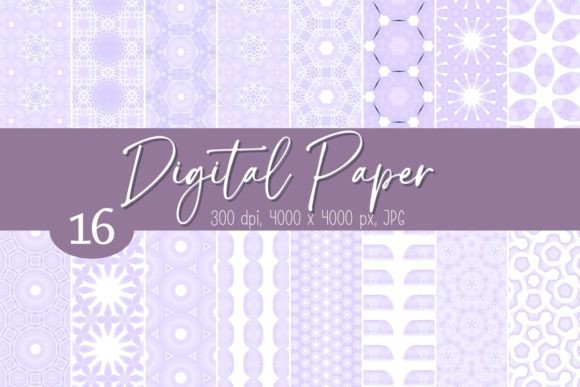Download Lilac Digital Patterned Paper Pack Jpg - Digital pattern Collection