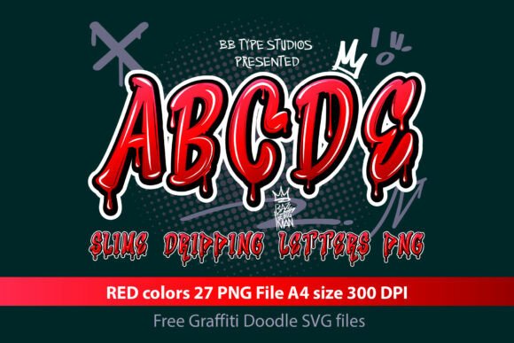 Download Slime Dripping Red a-Z Letters PNG - Premium Resources