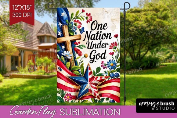 Download 4th of July Garden Flag Design - Design Collection