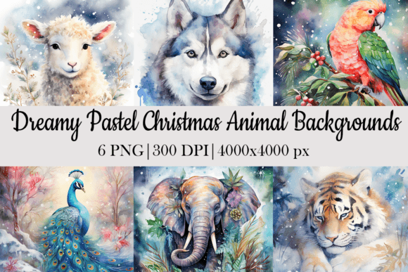 Download Pastel Christmas Animal Background - Premium Resources