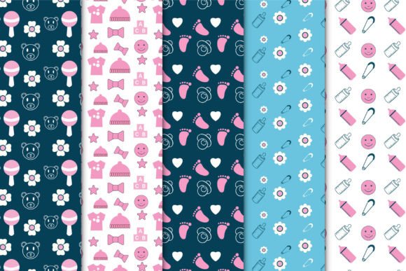Download Repeating Baby Pattern Bundle Design - Design Collection