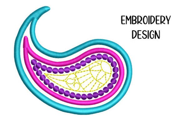 Download Paisley Element Embroidery Design - Design Collection
