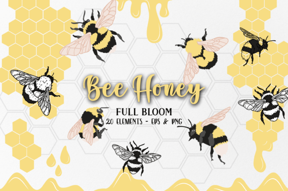 Download Bee Honey Clipart Vectors, Design - Design Collection